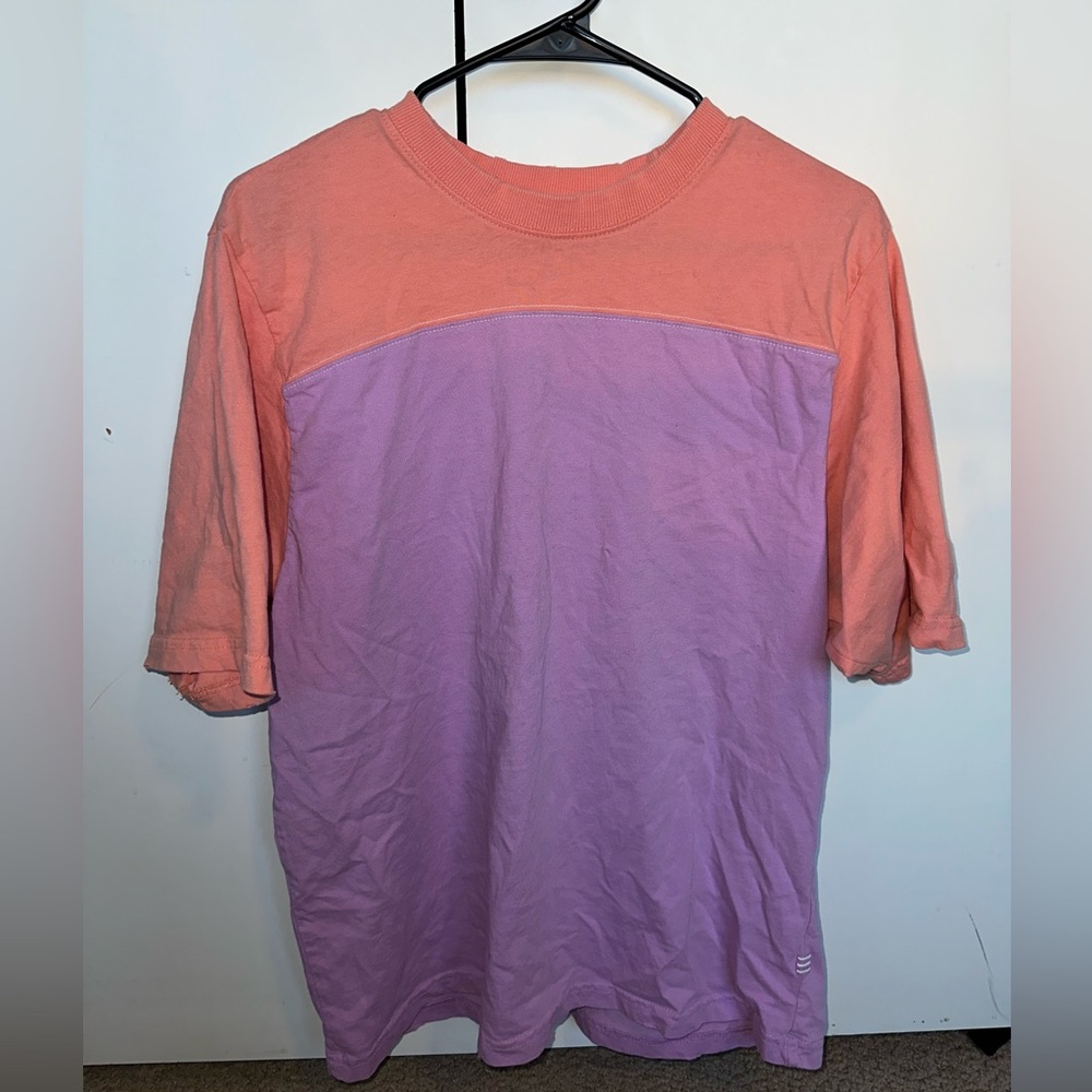 Oversize Short-Sleeve Shirt | Urban Outfitters (BDG) | Purple/Coral | Medium